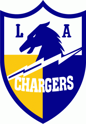 White Blue Horse Logo - Los Angeles Chargers Primary Logo (1960) - Royal blue horse, white ...