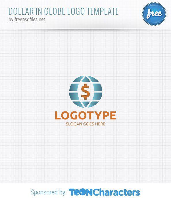 Companies with Globe Logo - Dollar in Globe Logo Template - Free Logo Design Templates