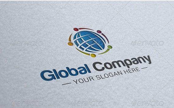 Social Media Globe Logo - Global Company Logo TemplateDesign Devisers A clean and modern globe ...