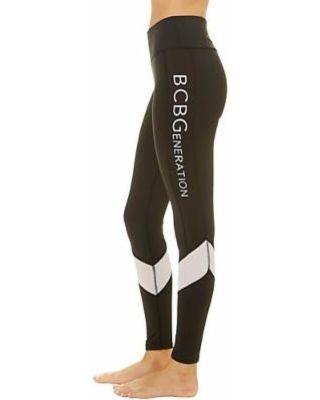 BCBG Logo - Score Big Savings: BCBG Womens Solid Logo Colorblock Leggings