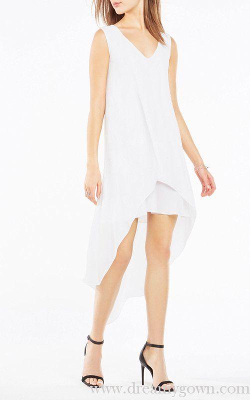 BCBG Logo - bcbg max azria group, BCBG Kaira Asymmetrical Layered White Cocktail ...