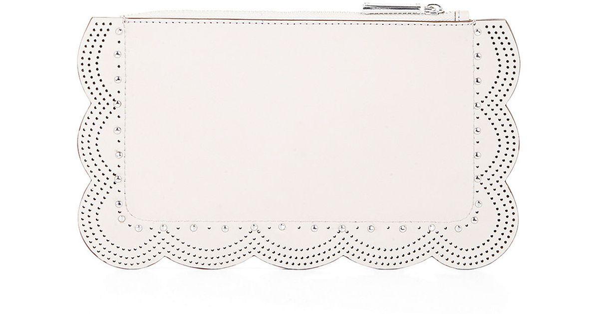 BCBG Logo - Bcbgmaxazria Logo Leather Clutch in White