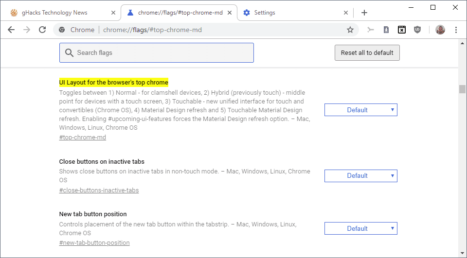 Google Chrome Old Logo - How to restore the old Google Chrome design - gHacks Tech News