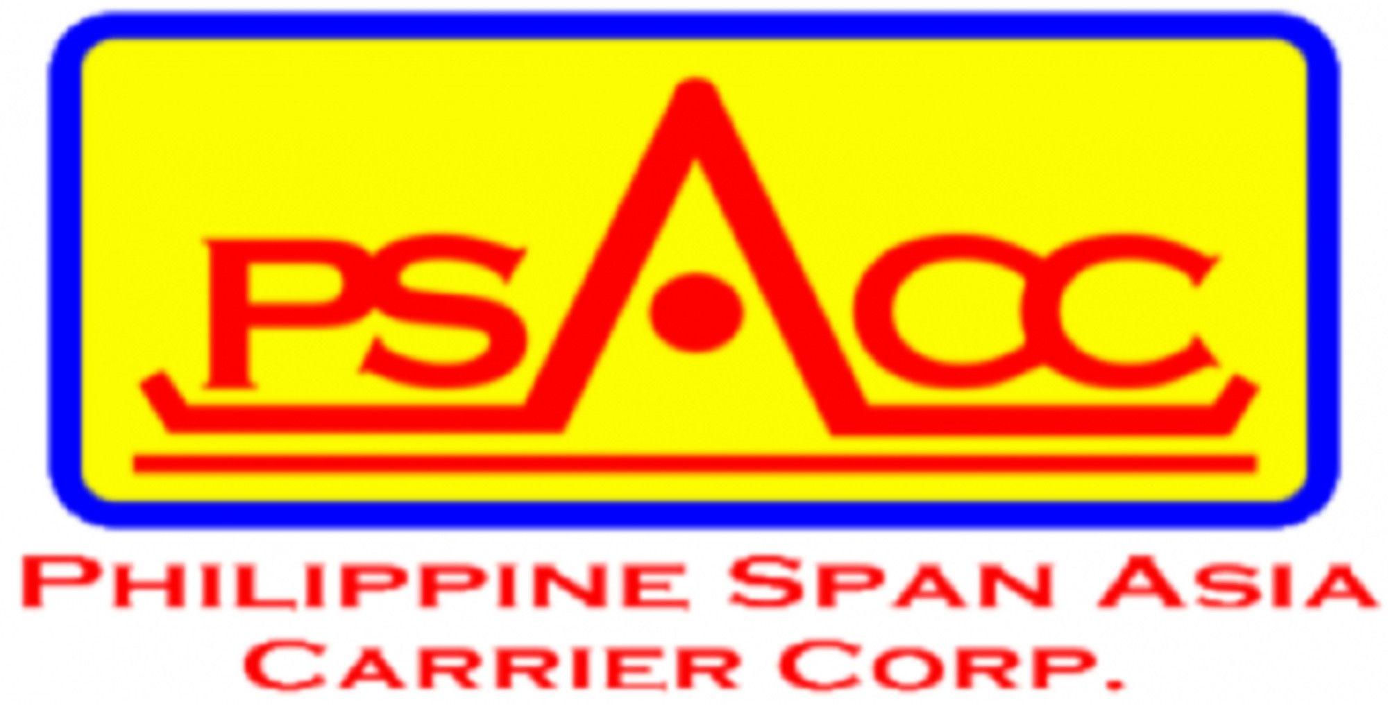 Red and Yellow Line Logo - Philippine Span Asia Carrier Corporation