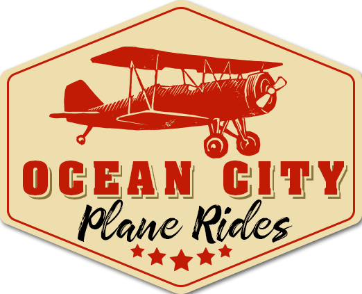 Red and Yellow Plane Logo - Ocean City MD Airplane Rides and Sightseeing Air Tours
