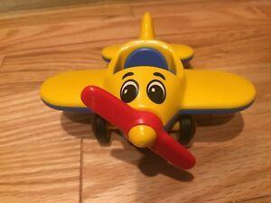 Red and Yellow Plane Logo - Vintage 1992 Playmobil 123 Prop Plane Airplane Yellow with red