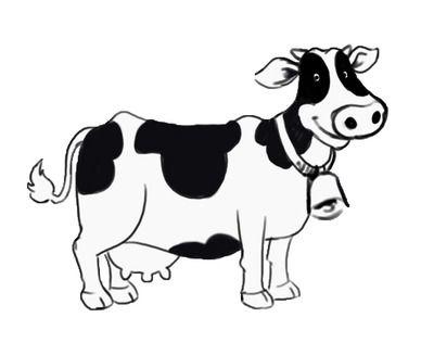 Black and White Cow Logo - Black And White Cow Clipart