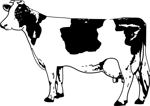Black and White Cow Logo - Black And White Cow Clip Art at Clker.com - vector clip art online ...