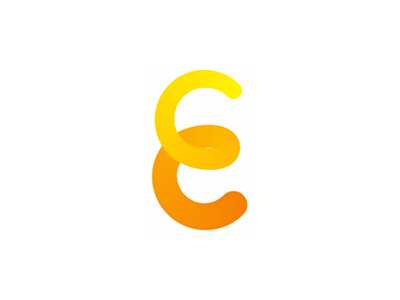 Yellow E Logo - E letter mark, Energy and Events, logo design by Alex Tass, logo