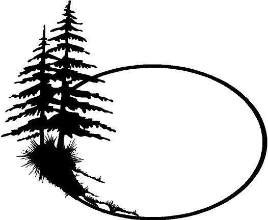 Pine Tree Logo - Marina Silver. tattoos. Tree silhouette, Pine tree, Tree outline