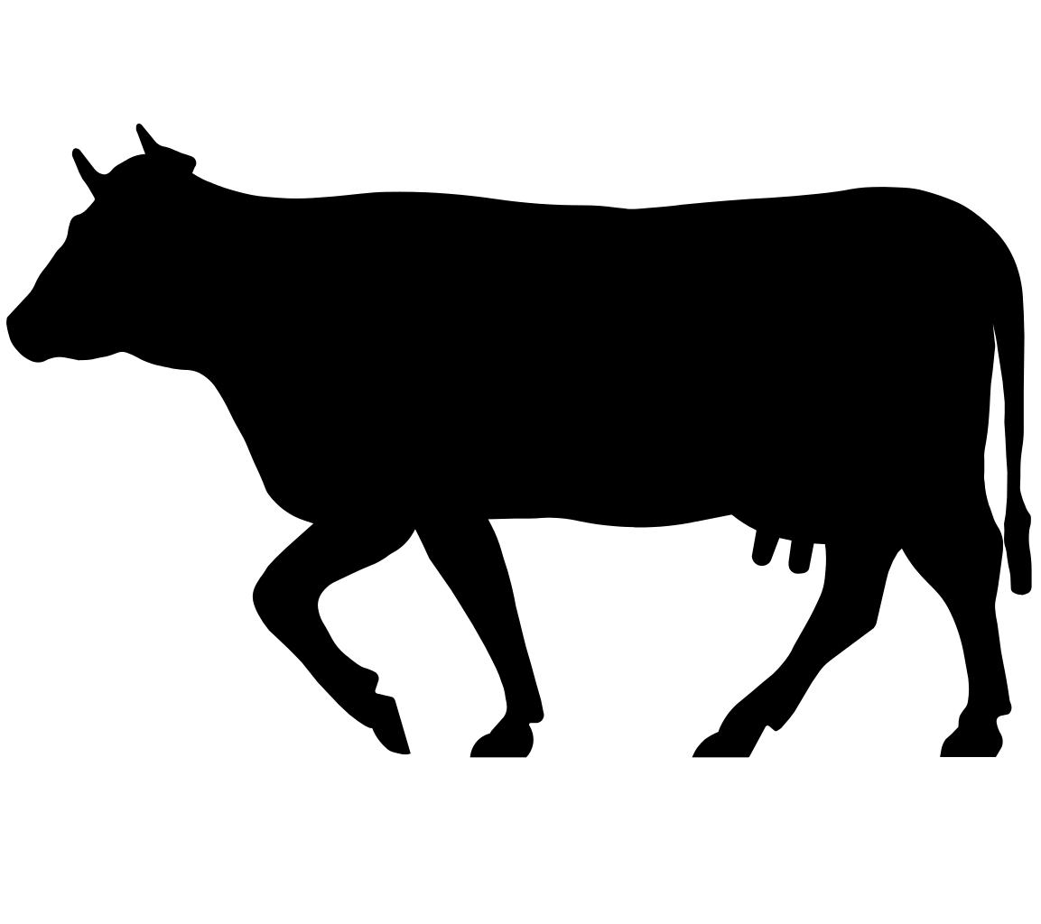 Black and White Cow Logo - File:Cowicon.svg