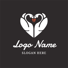 Black and White Heart Logo - Free Wedding Logo Designs | DesignEvo Logo Maker
