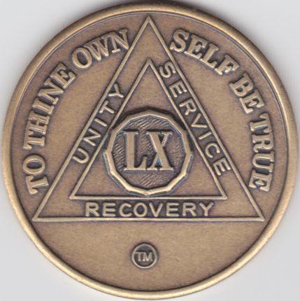 Unity Service Recovery Logo - 60 Year Sobriety Medallion