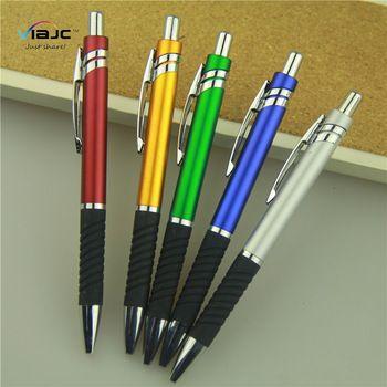 Metallic Colored Logo - Custom Logo Metallic Color Ball Pen With Colored Rubber Gripper ...
