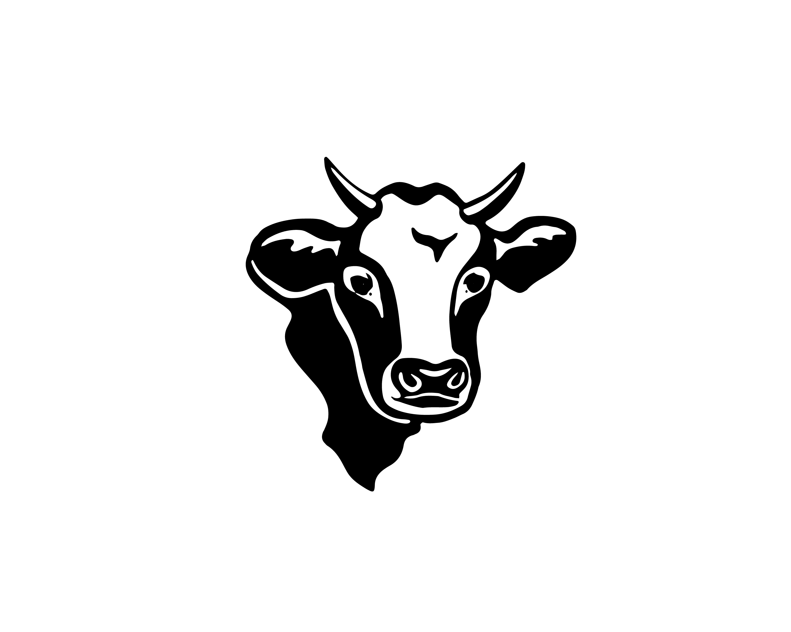 Cow Logo Design White Dairy Vector, Design, White, Dairy PNG and Vector  with Transparent Background for Free Download