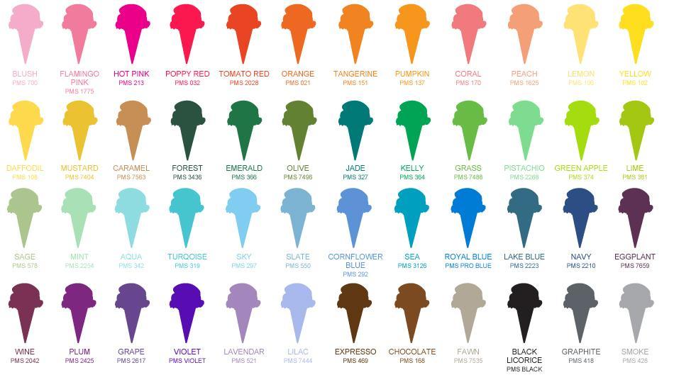 Metallic Colored Logo - Color Guide | Ice Cream Social