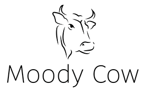 Black and White Cow Logo - Moody Cow club card membership tops 300