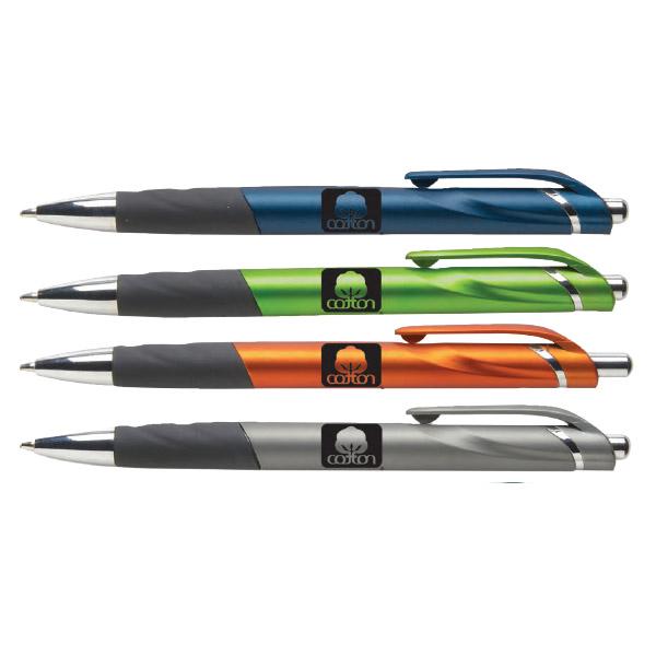 Metallic Colored Logo - Evans Metallic Colored Pen with Seal of Cotton logo (12 for $12)