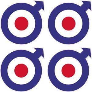 The Who Logo - 4x The Who logo Mod Target Quadrophenia stickes Vespa Lambretta ...
