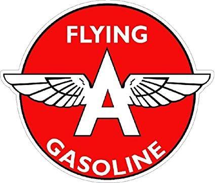 Flying a Gasoline Logo - Flying A Gasoline Large 6 Vintage Drag Racing decal