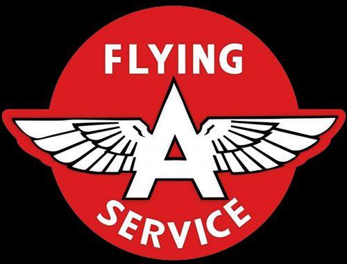Flying a Gasoline Logo - Flying A - Vintage Gas - Oil Signs, from Garage Art LLC