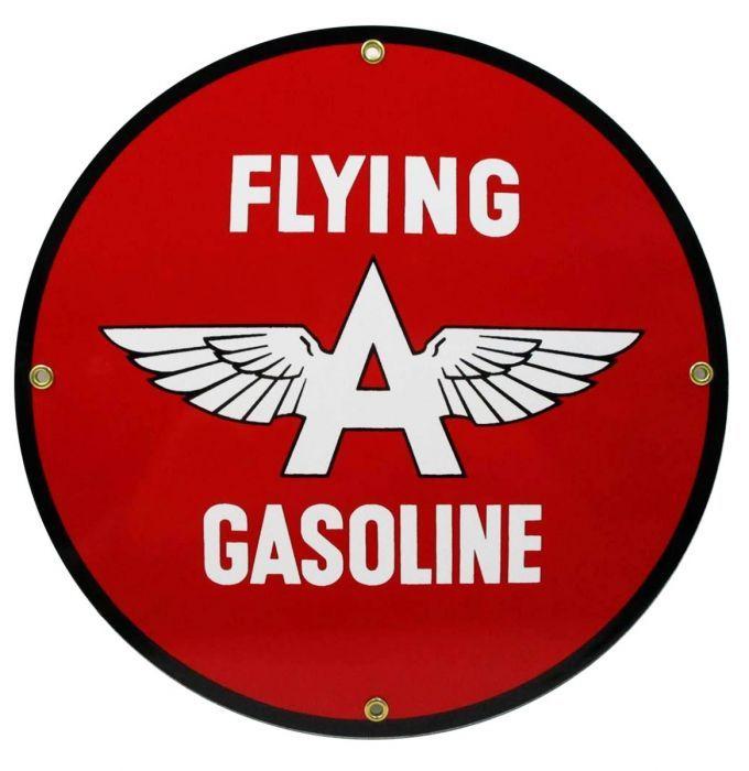 Flying a Gasoline Logo - Flying A Gasoline Logo Porcelain Sign 12