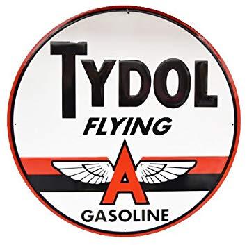Flying a Gasoline Logo - Tydol Flying A Gasoline Sign: Automotive