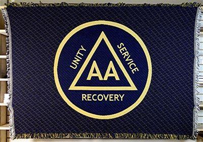Unity Service Recovery Logo - AA Logo Blue and Gold Blanket I RecoveryShop