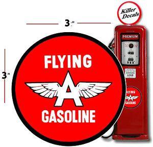 Flying a Gasoline Logo - FLYI 1) 3 FLYING A GASOLINE DECAL GAS AND OIL GAS PUMP SIGN, WALL