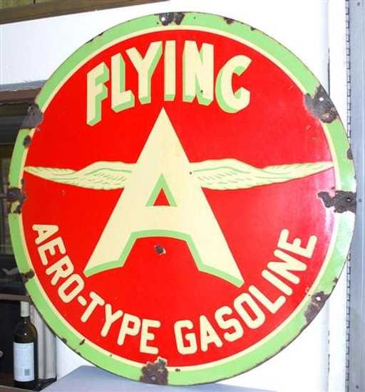 Flying a Gas Logo - 31: Flying A Aero-Type Gasoline with chicken wing logo,