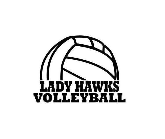Hawks Volleyball Logo - Hawks High School College Volleyball SVG File Cutting DXF