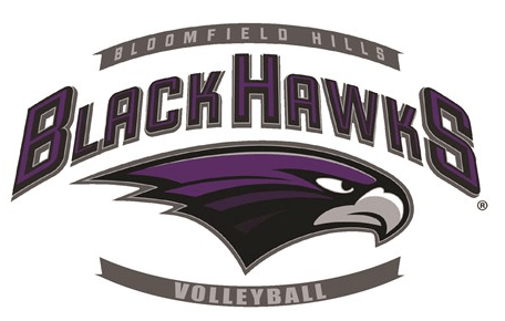 Hawks Volleyball Logo - Bloomfield Hills Schools