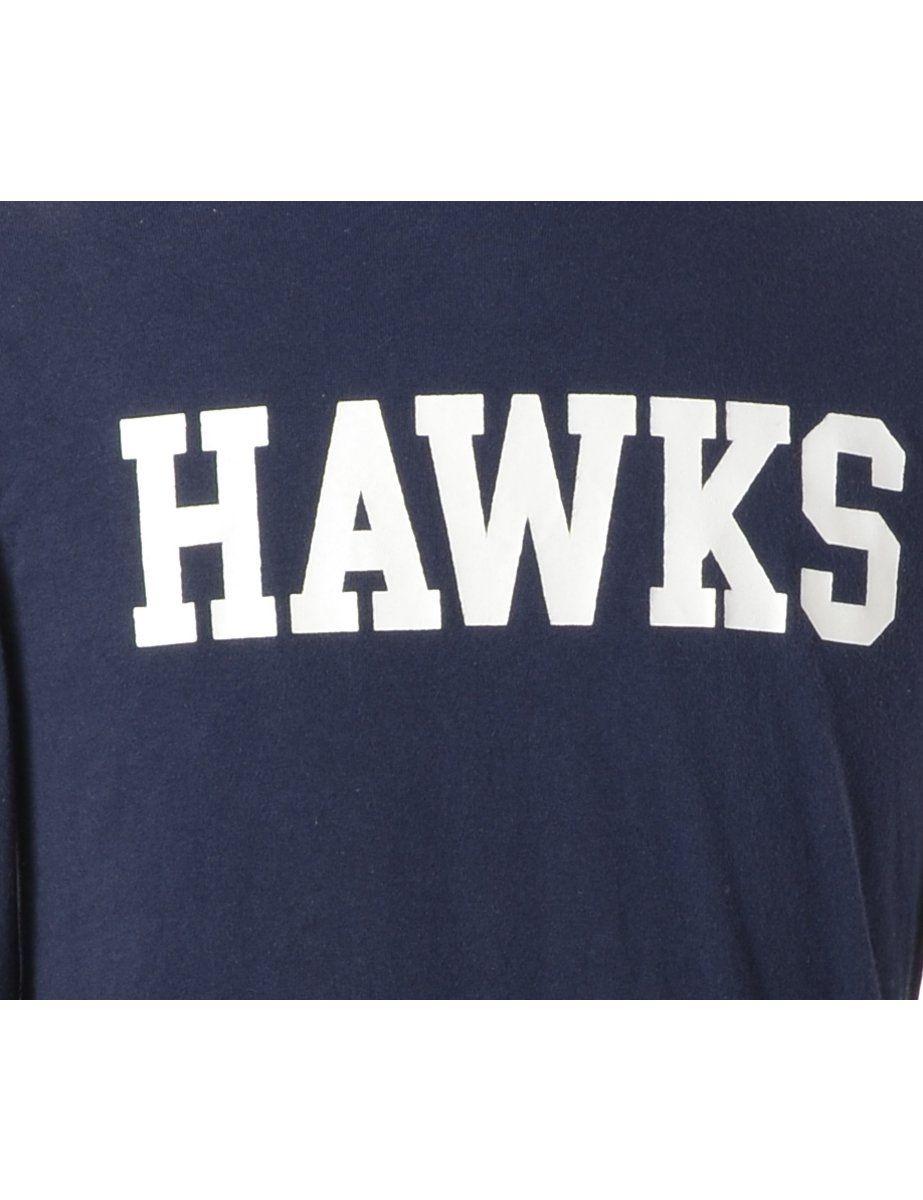 Hawks Volleyball Logo - Unisex Hawks Volleyball Sports T Shirt Blue, S. Beyond Retro