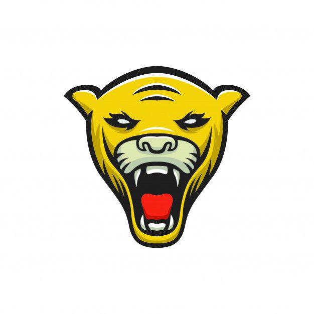 Yellow Panther Logo - Panther logo mascot design Vector