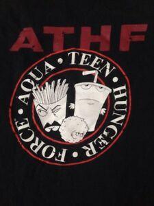 Aqua Teen Hunger Force Logo - Aqua Teen Hunger Force ATHF Logo Adult Swim Cartoon Network Black T