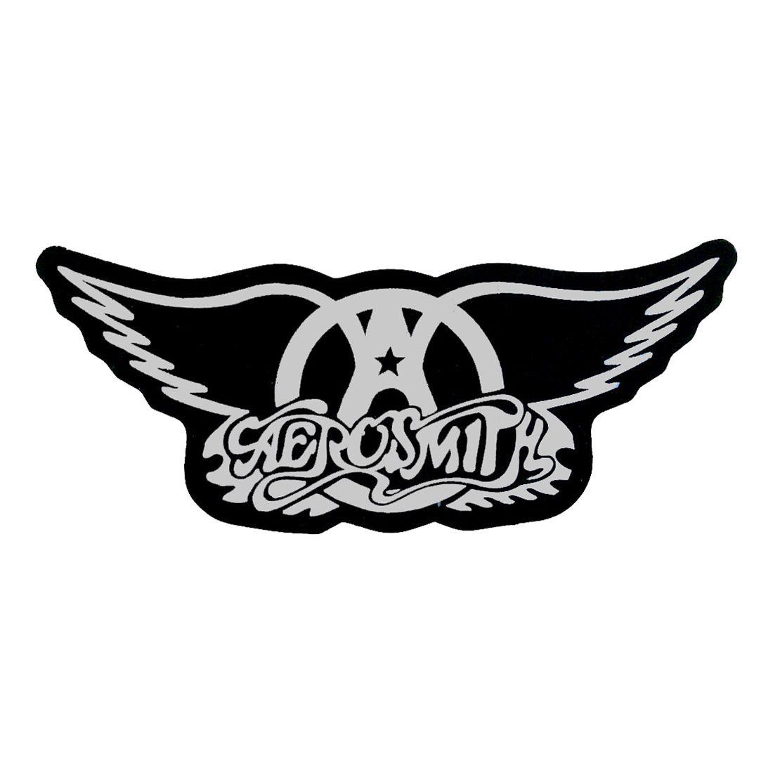 Aerosmith Logo - Aerosmith Logo Reflective Sticker Liquid Blue