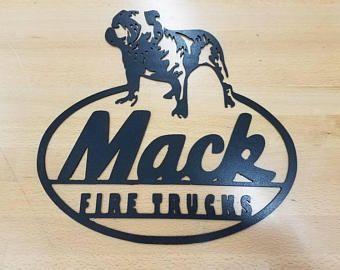 Mack Emblem Logo - Mack Trucks emblem logo bulldog metal wall art plasma cut