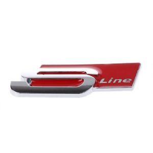 3 Line Red Car Logo - 3 D Metal Car Sticker S LINE Rear Trunk Badge Emblem Decal For Audi ...
