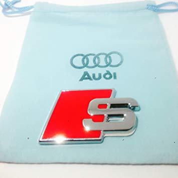 3 Line Red Car Logo - Audi S Metal Badge Rear Boot Emblem S Line A 1 2 3 4 5 6 7 8 Q RS S