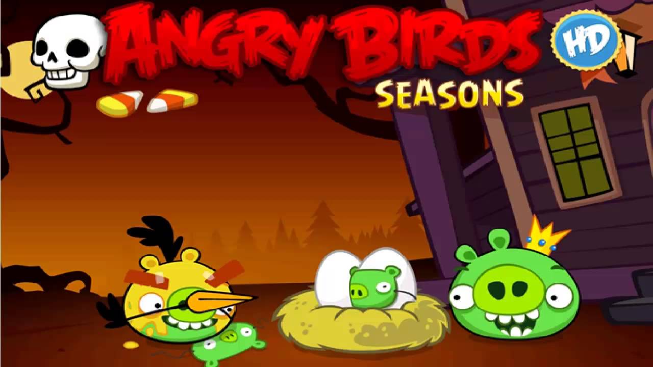 Angry Birds Seasons Logo - Angry Birds Seasons Haunted Hogs Theme - YouTube
