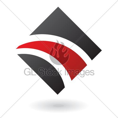 Is That Red Diamond Logo - Abstract Red Diamond Logo Icon · GL Stock Image