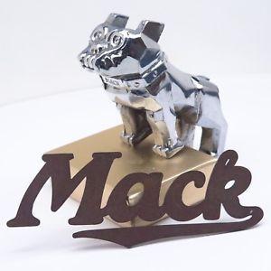 Mack Emblem Logo - VTG Mack Chrome Bulldog Hood Ornament 87931 Pat. & Laser Cut Steel