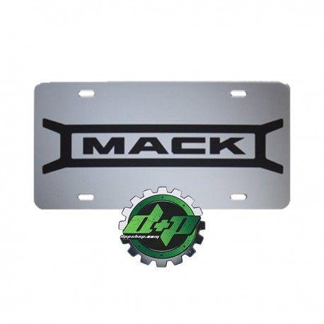 Mack Emblem Logo - Mack mirrored Bulldog acrylic LIcense plate tag emblem logo truck