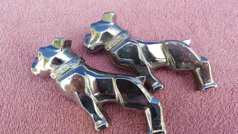 Mack Emblem Logo - Chrome Mack Truck Bulldog Left Side Emblem Logo Badge Ornament ...