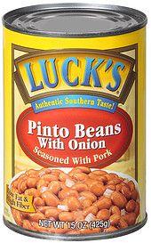 Lucks Beans Logo - Luck's Pinto Beans W/Onions & Seasoned W/Pork 15.0 Nutrition ...