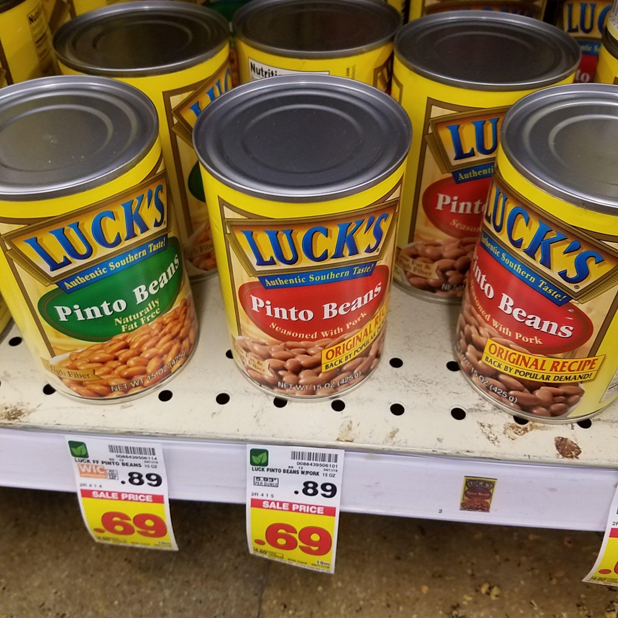 Lucks Beans Logo - Luck's Beans just $.36