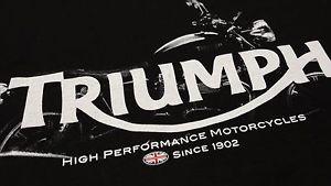 New Triumph Logo - NEW Triumph Black Motorcycle Flag & Logo Short Sleeve T-Shirt Top ...
