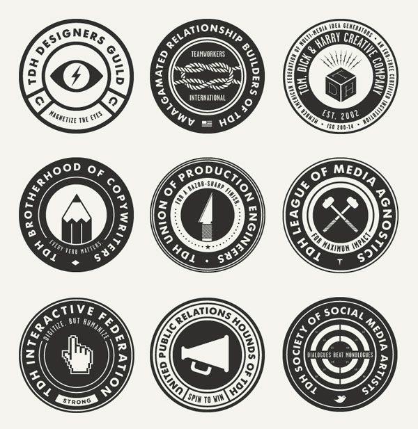 Black Circular Logo - Wonderful badges for Tom, Dick & Harry. Graphic Design. Logo