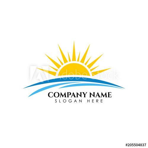 Sunshine Logo - Sunrise sunshine logo template. Vector illustration Icon Logo