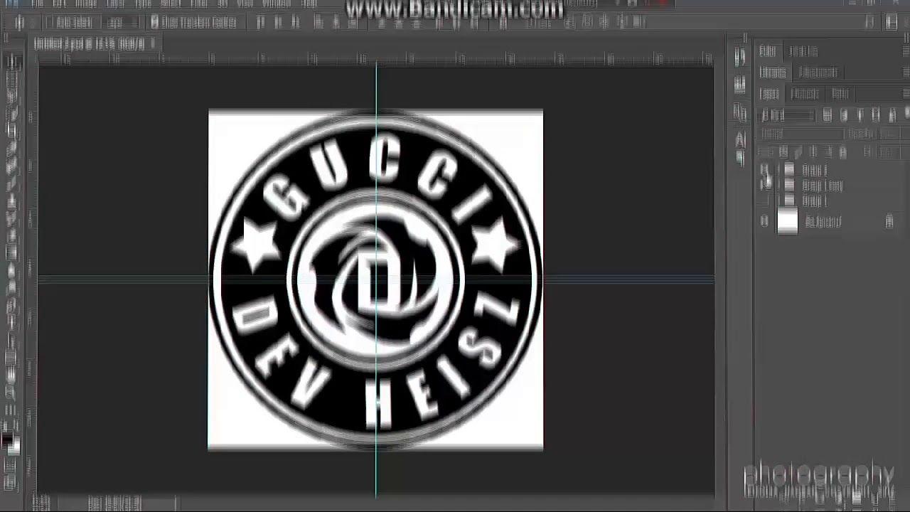 Black Circular Logo - Photoshop cc 2017. Circular logo remake speed edit like Starbucks